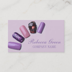 modern elegant, nagel nagelsalong visitkort