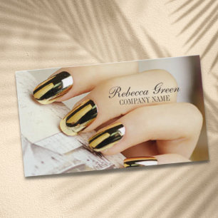 modern elegant, nagel nagelsalong visitkort