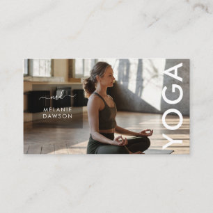 Modern Elegant Namnteckning monogrammed Visitkort