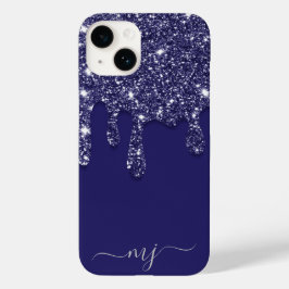 Modern Elegant Navy Blue Glitter-drivning