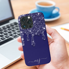Modern Elegant Navy Blue Glitter-drivning