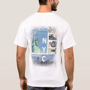 Modern Elegant New York City Manhattan Nyc Liberty T Shirt