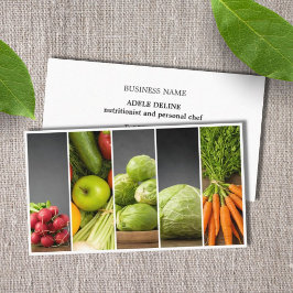 Modern Elegant Nutritionist Personal Chef Visitkort