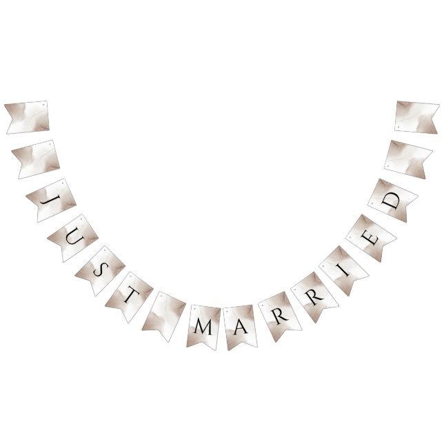 Modern Elegant Ny gifta Newlyweds Vimplar (Alla)