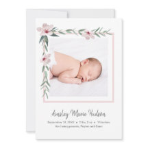 Modern Elegant Nyfödd bebis Girl Birto Birth