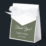 Modern Elegant Olivgrön Presentask för Bröllopslöf<br><div class="desc">Stil: Tält med band presentask</div>