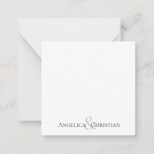 Modern Elegant Par Personlig Stationery Anteckningskort
