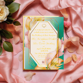 Modern Elegant Pastel Blue och Rosa Bröllop