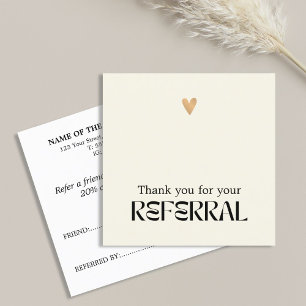 Modern Elegant Pastel Bold Heart Icon Salon Rabattkort