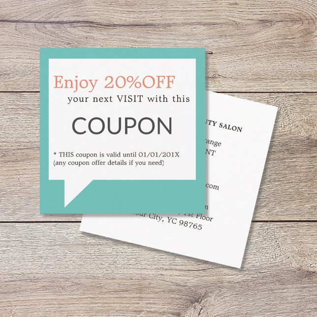Modern Elegant Pastel Färg Beauty Coupon Rabattkort (Skapare uppladdad)