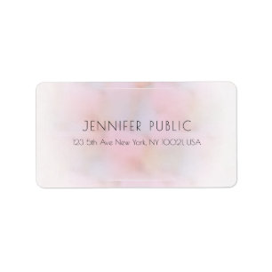 Modern Elegant Pastel Färg - enkel mall Adressetikett
