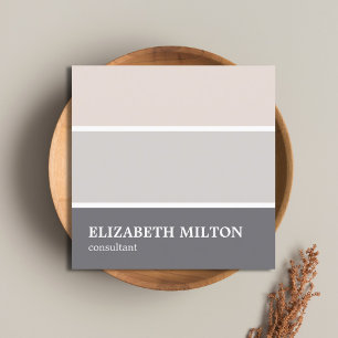 Modern Elegant Pastel Rand Consultant Fyrkantigt Visitkort