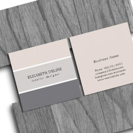 Modern Elegant Pastel Rand Insida Designer Fyrkantigt Visitkort