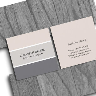 Modern Elegant Pastel Rand Insida Designer Fyrkantigt Visitkort