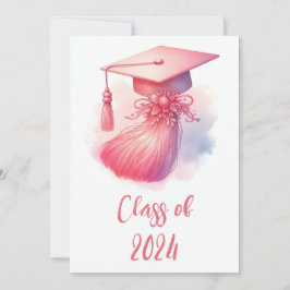 Modern Elegant Pastel Studenten Inbjudningar