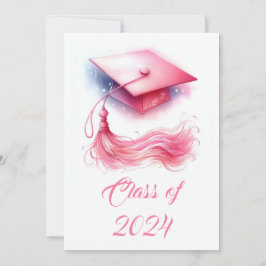 Modern Elegant Pastel Studenten Inbjudningar