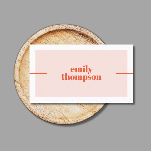 Modern Elegant Pastel White Consultant Visitkort (Skapare uppladdad)