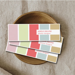 Modern elegant pastell görar randig den inre mini visitkort