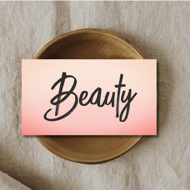 Modern Elegant Pastell Vit Skönhet Hår Makeup Visitkort (Skapare uppladdad)