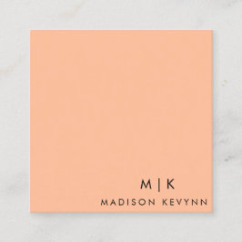 Modern Elegant Peach Fuzz Beauty Professionell Fyrkantigt Visitkort