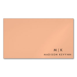Modern Elegant Peach Fuzz Beauty Professionell Magnetiska Visitkort