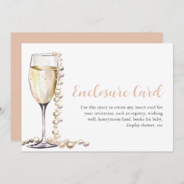 Modern elegant Pearals- och Prosecco-adapter Inbjudningar