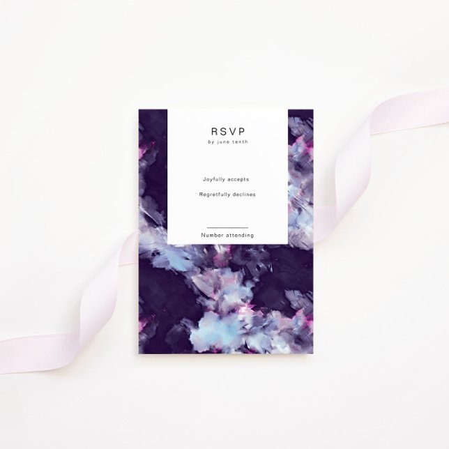 Modern Elegant Penseldrag Vertikal RSVP-kort OSA Kort (Skapare uppladdad)