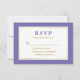 Modern Elegant Periwinkle White Guld OSA Kort