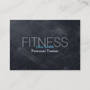 Modern Elegant Personal Fitness Trainer Chalkboard Visitkort
