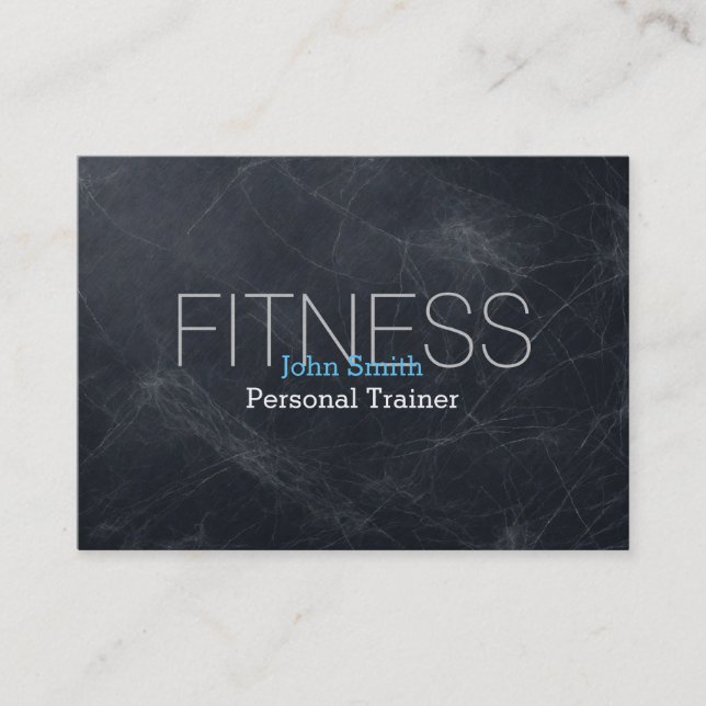 Modern Elegant Personal Fitness Trainer Chalkboard Visitkort (Framsida)