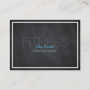 Modern Elegant Personal Fitness Trainer Chalkboard Visitkort