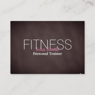 Modern Elegant Personal Fitness Trainer Chalkboard Visitkort
