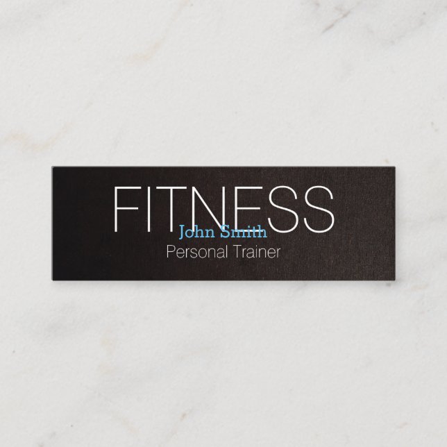 Modern Elegant Personal Fitness Trainer Mini Busin Mini Visitkort (Framsida)
