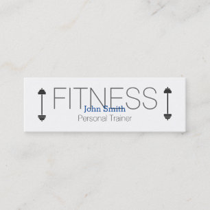 Modern Elegant Personal Fitness Trainer Mini Busin Visitkort