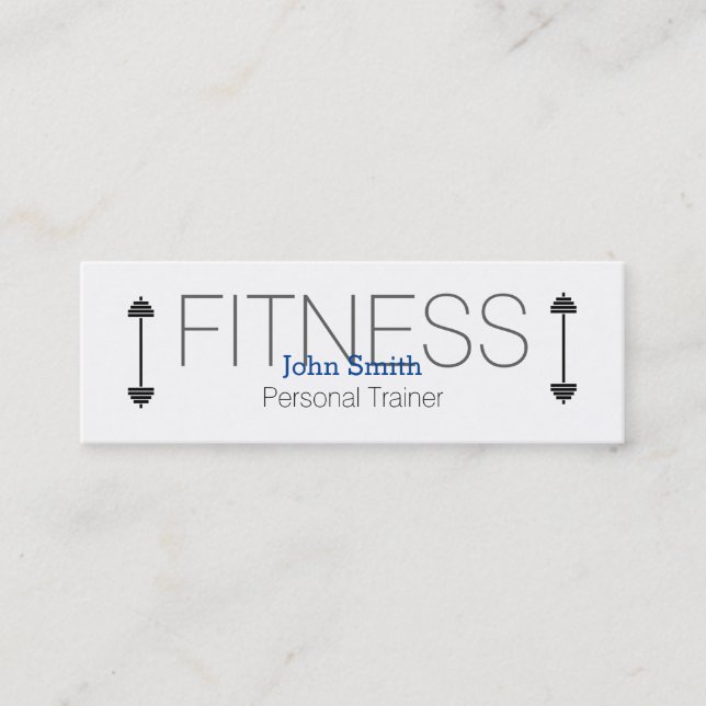Modern Elegant Personal Fitness Trainer Mini Busin Visitkort (Framsida)
