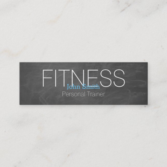 Modern Elegant Personal Fitness Trainer Mini Busin Visitkort (Framsida)