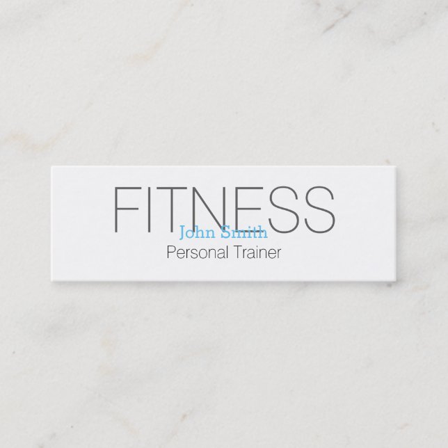 Modern Elegant Personal Fitness Trainer Mini Visitkort (Framsida)