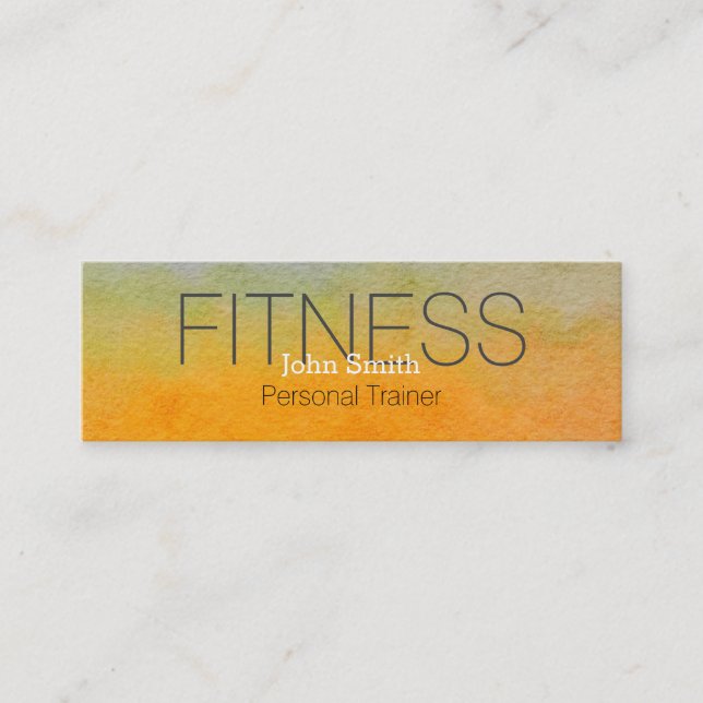 Modern Elegant Personal Fitness Trainer Mini Visitkort (Framsida)
