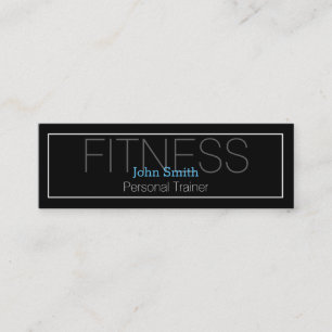 Modern Elegant Personal Fitness Trainer Mini Visitkort