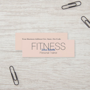 Modern Elegant Personal Fitness Trainer Mini Visitkort
