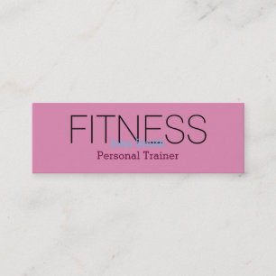 Modern Elegant Personal Fitness Trainer Mini Visitkort