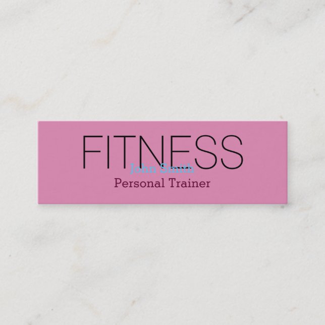 Modern Elegant Personal Fitness Trainer Mini Visitkort (Framsida)