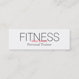Modern Elegant Personal Fitness Trainer Mini Visitkort