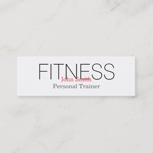 Modern Elegant Personal Fitness Trainer Mini Visitkort (Framsida)