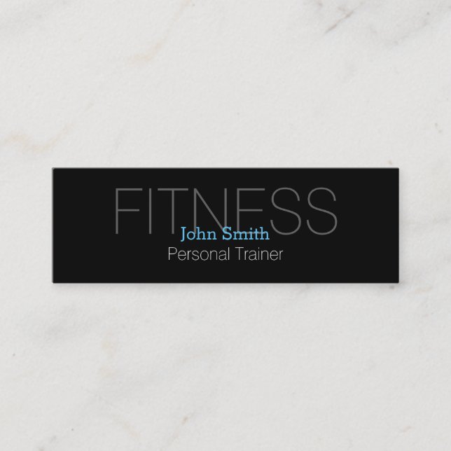 Modern Elegant Personal Fitness Trainer Mini Visitkort (Framsida)