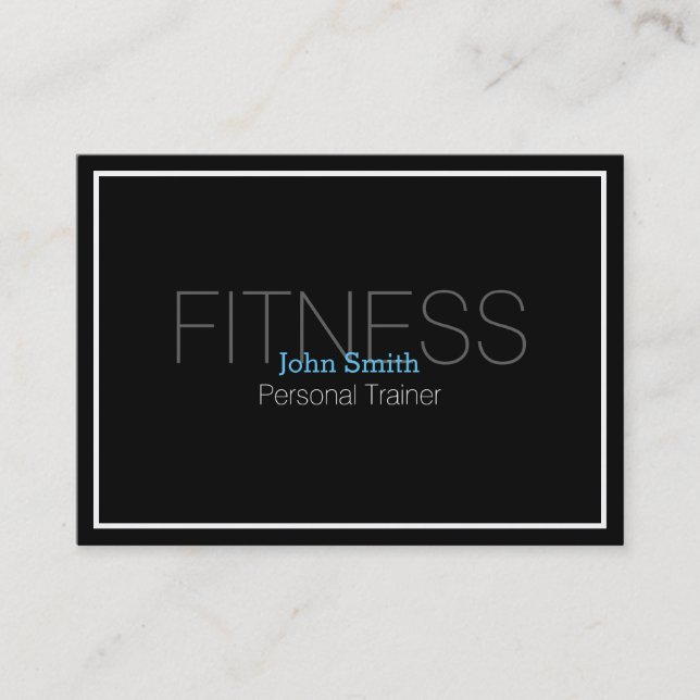 Modern Elegant Personal Fitness Trainer Visitkort (Framsida)