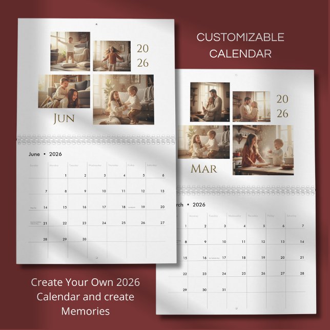 Modern & Elegant Personlig 2026-kalender Kalender (Skapare uppladdad)