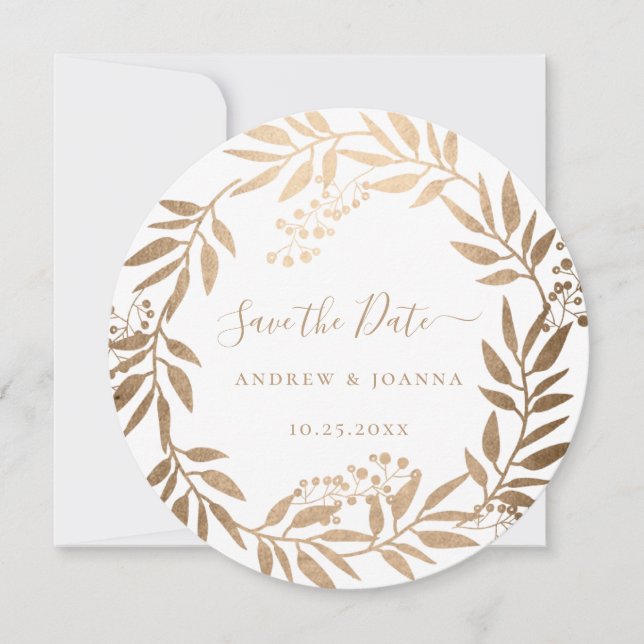 Modern Elegant Personlig Guld Monogram (Framsida)