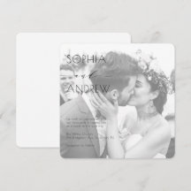 Modern Elegant Photo All ine One White Bröllop