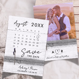 Modern Elegant Photo Calendar Rustic Wood Lavender Spara Datumet